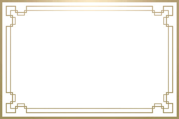 Art Deco frame on white background	
