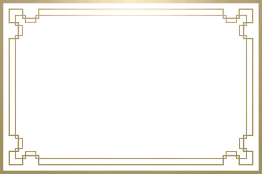 Art Deco frame on white background	