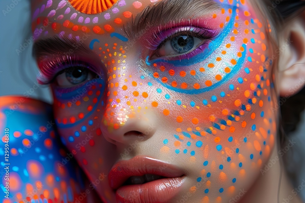 Poster capturing the intricate details and vibrant colors of a marble ink abstract painting: a mesmerizing 