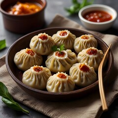 Nepalese traditional dumpling momos 