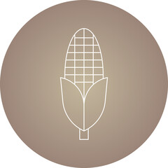 Corn single vector icon illustration