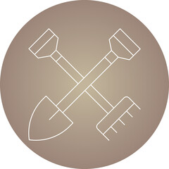 Farming Tools single vector icon illustration