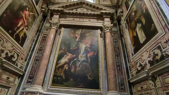 Napoli - Cappella di San Giorgio e San Pantaleone nella Chiesa dei Girolamini
