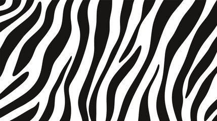 Fototapeta premium Zebra Texture – Black and White Striped Animal Fur Pattern