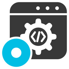 Software Glyph Blue Grey Icon