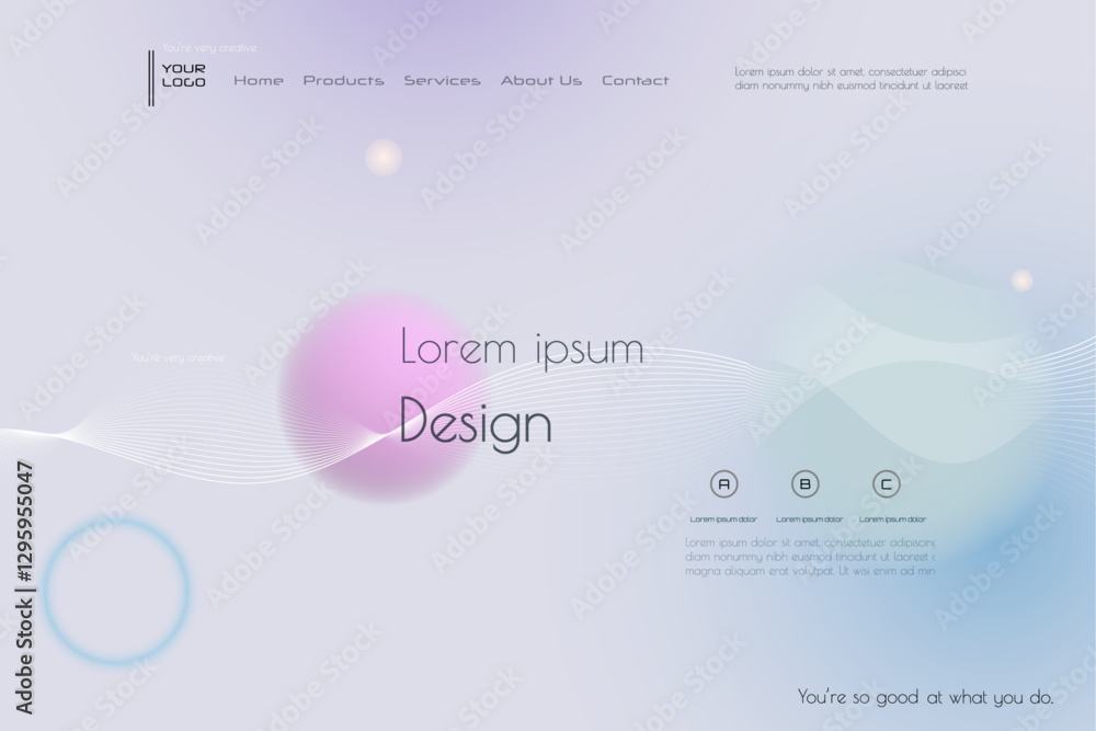 Aufkleber minimal abstract geometric shape, line and gradient color on white background. modern vector design.