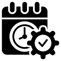 Scheduling Glyph Icon