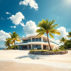 En verano hay una villa esc&eacute;nica y espl&eacute;ndida en la playa