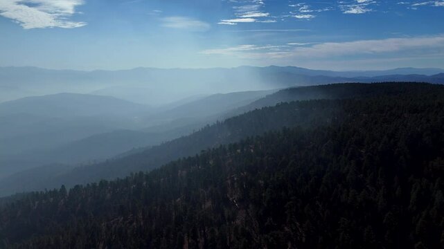 Aerial View of Frazier Mountain, Los Padres National Forest, Kern County