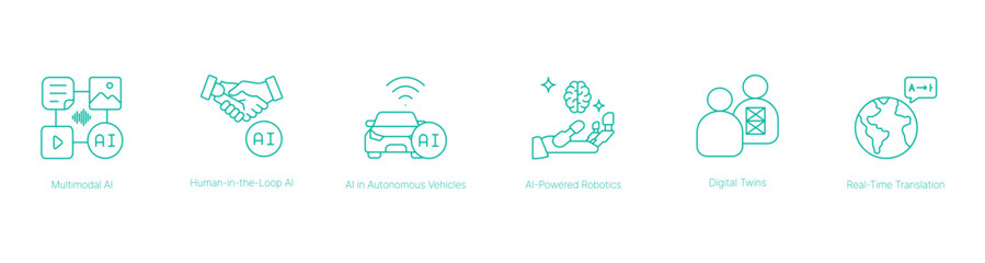 AI in Autonomous Systems and Digital Connectivity Vector Icon
