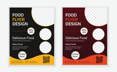 Food Flyer Template design, restaurant food flyer, fast food template vector illustration.