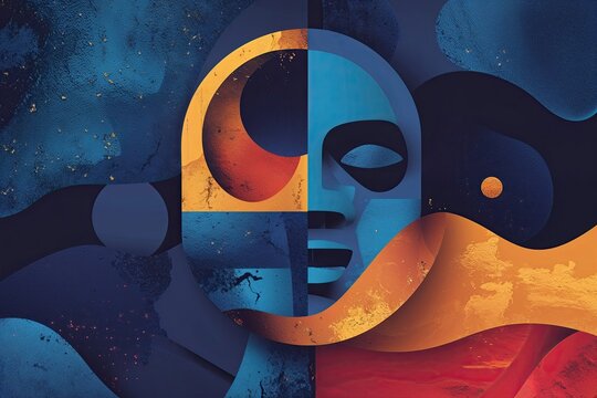 Memphis Style Abstract Background with Vibrant Graphics and Distinctive Textures