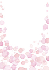 水彩風　春色ドットフレーム1 縦