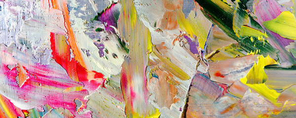 Fototapeta premium Abstract art background . Hand painting artwork on canvas .