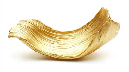 Golden paint splash isolated on white
