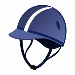 Fototapeta premium Equestrian Helmet in blue color with white stripe
