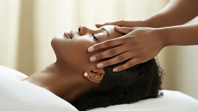 Rare illness patient attending a therapeutic massage session in a wellness center. Featuring relaxation and recovery