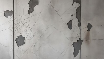 A weathered and worn concrete wall with cracked old wall texture background