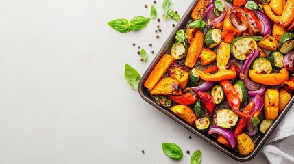 Roasted Vegetables Colorful Autumnal Medley Healthy Food Photography