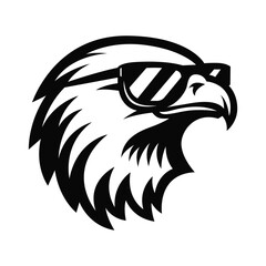 Obraz premium Cool eagle with sunglasses vector