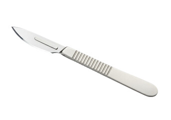 Isolated Scalpel with Metallic Blade and Handle