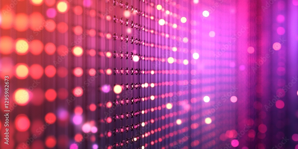 Poster colorful abstract light patterns create a vibrant display against a dark background in an artistic i