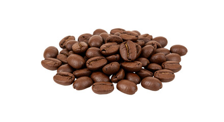 Isolated Pile of Roasted Coffee Beans