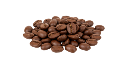 Isolated Pile of Roasted Coffee Beans