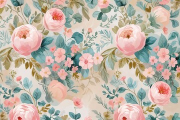 Charming Soft Pastel Botanical Background for Vibrant Design