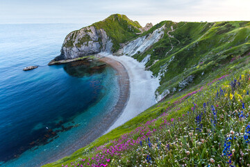 Lulworth Cove sea landscape