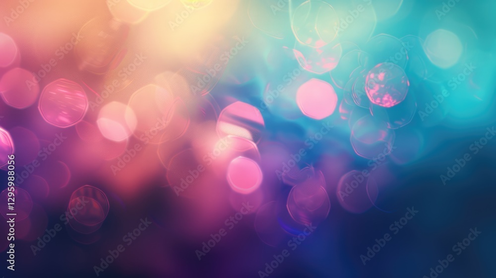 Poster soft blurred pink and blue bokeh light background. abstract image of pink and blue with light and wa