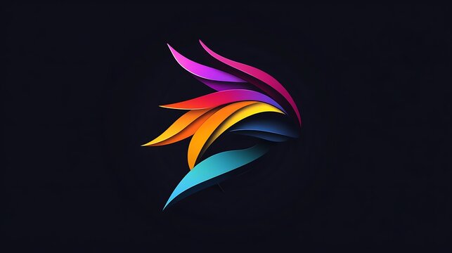 Bold modern logo design concept with vibrant colors and sharp lines