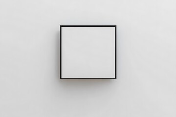 Simple square frame on white wall.