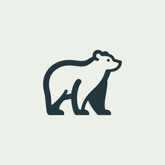 Obraz premium Minimalist bear logo