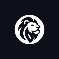 Minimalist lion logo