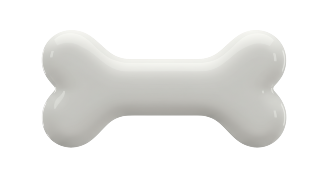 Isolated White Cartoon Bone - Powered by Adobe