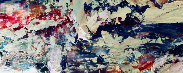 Abstract art background . Hand painting artwork on canvas .