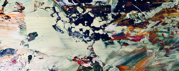 Abstract art background . Hand painting artwork on canvas .