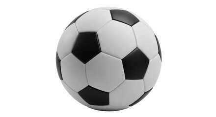 Isolated Classic Black and White Soccer Ball