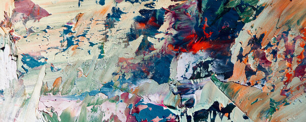 Abstract art background . Hand painting artwork on canvas .