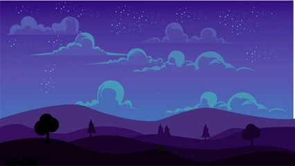 illustration of a night sky view