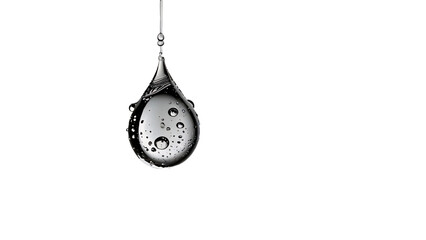 a drop of water on a transparent background