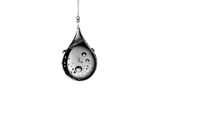 a drop of water on a transparent background