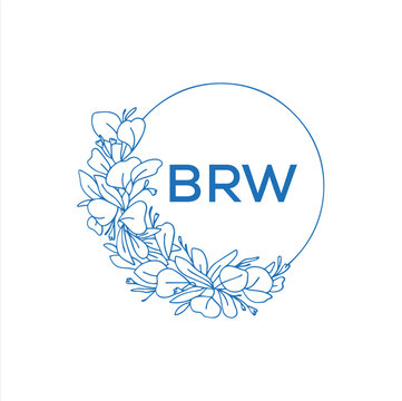 BRW letter logo design on white background. BRW creative initials letter logo concept. BRW letter design.
