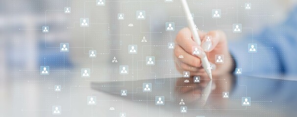 Networked Organizational Structure Depiction HR Human Resources.