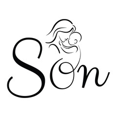 Minimalist Son Typography is often seen in personal gifts, posters, greeting cards, branding, and digital artwork, making it a perfect way to celebrate the special bond between parents and their son. 