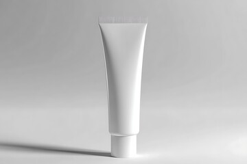 White cosmetic tube mockup.
