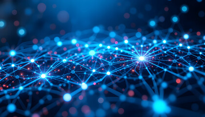 Abstract network diagram illustrating global connectivity.