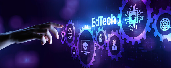 EdTech Education Technology e-learning online learning internet technology concept.