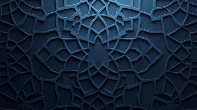 Intricate Dark Blue Pattern Design